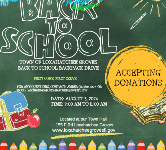 Back to School Backpack Drive Flyer